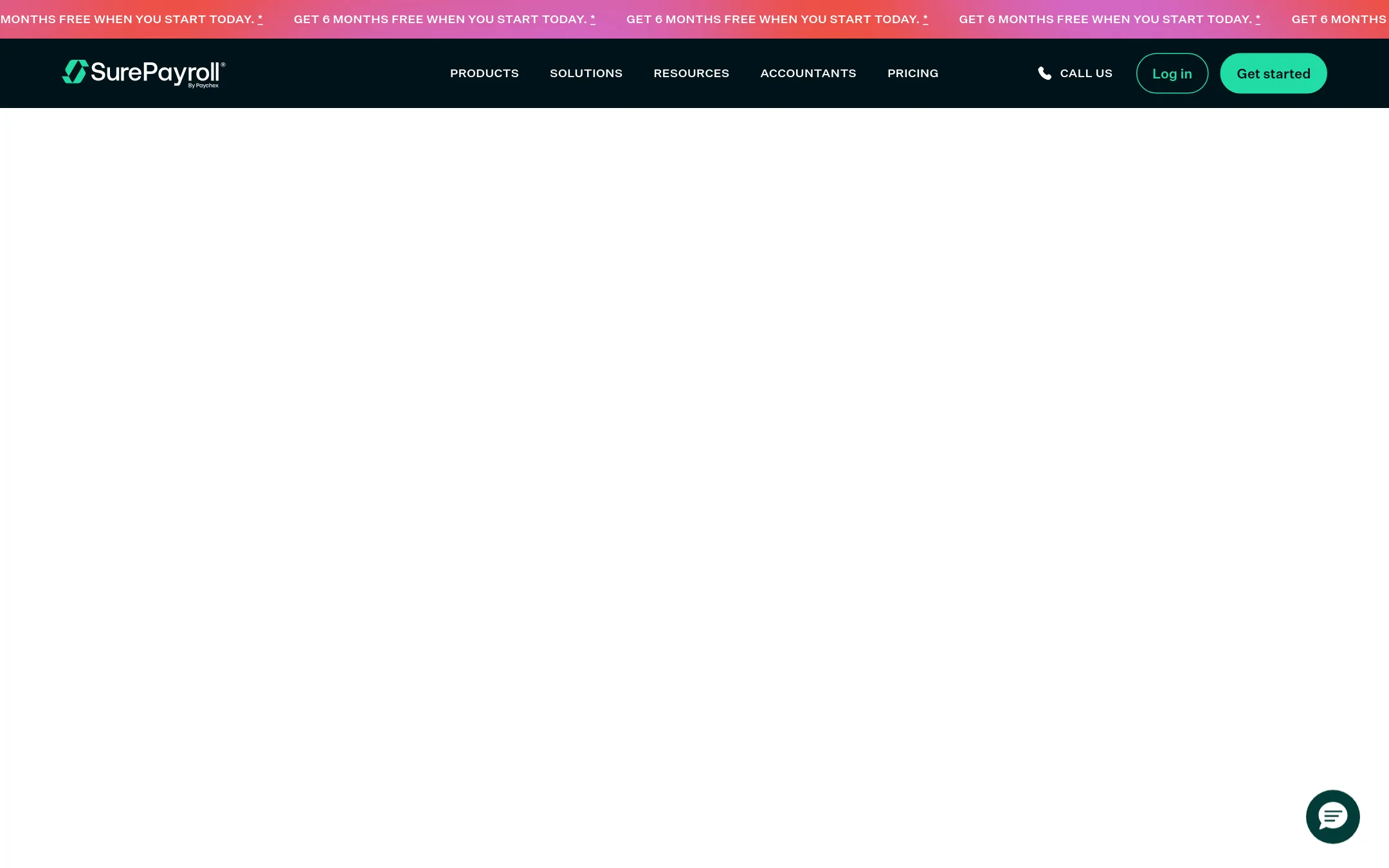 SurePayroll homepage