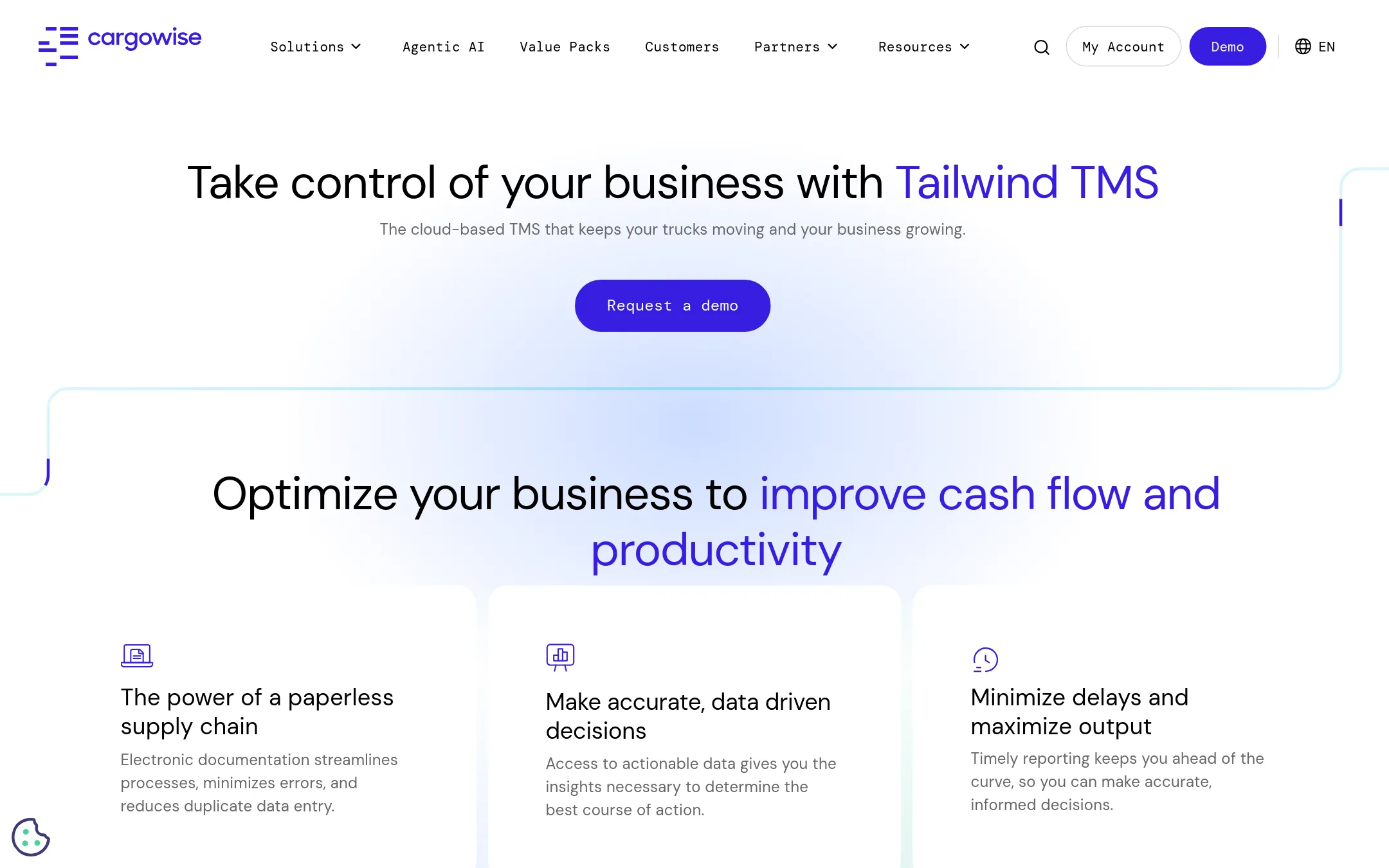 Tailwind TMS homepage