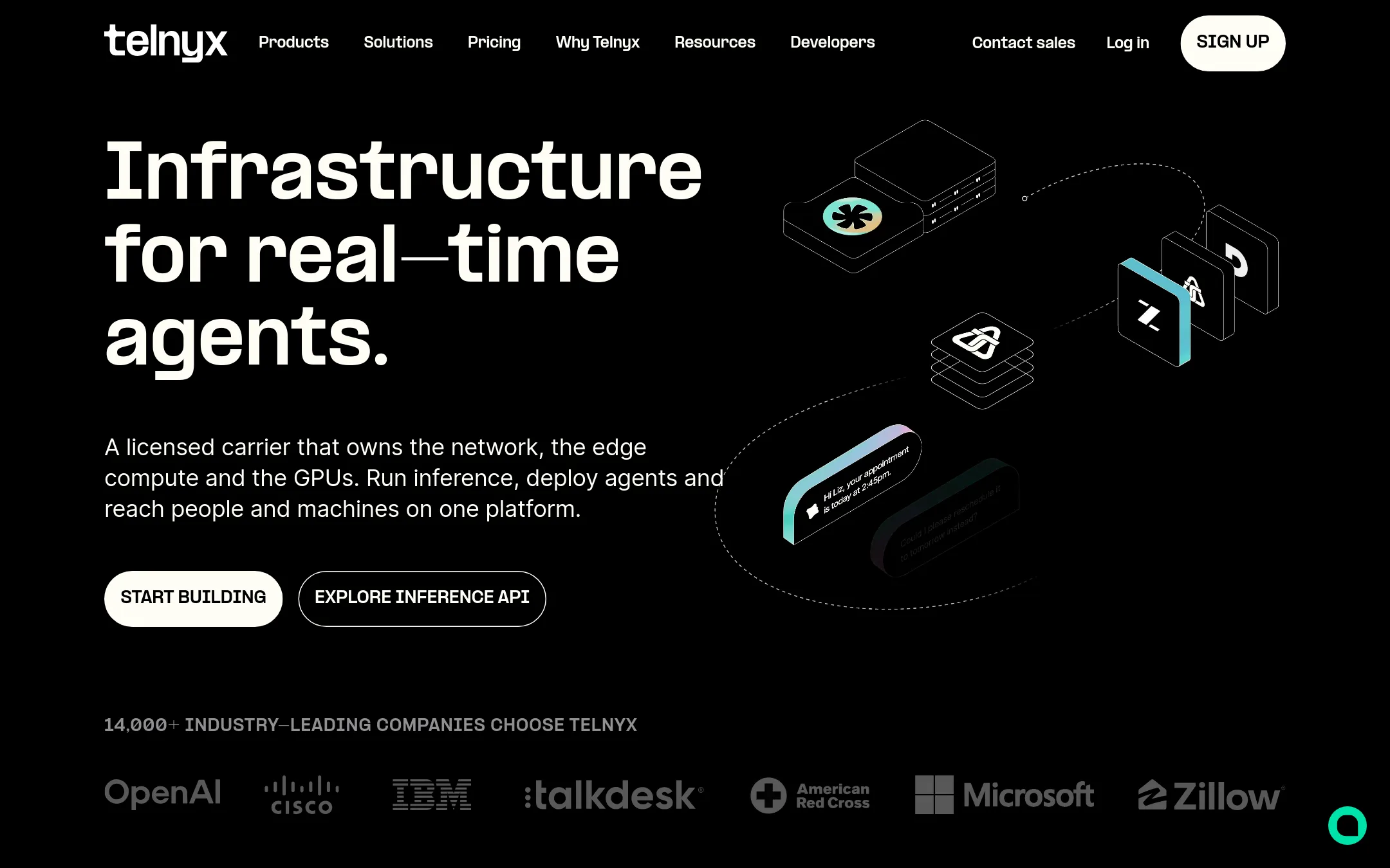 Telnyx homepage