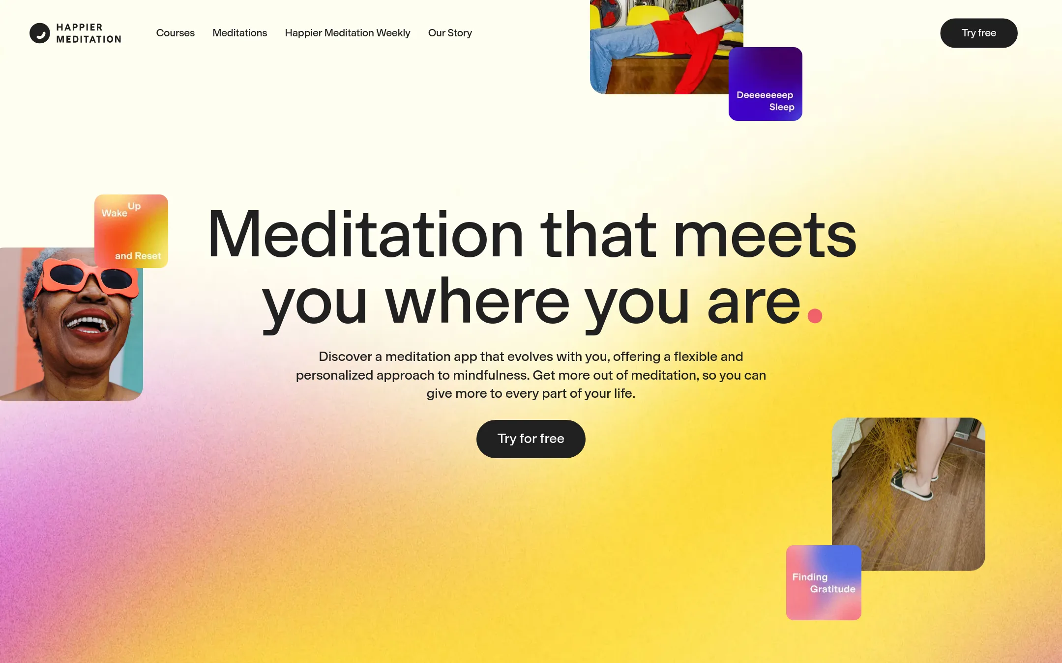 Ten Percent Happier homepage