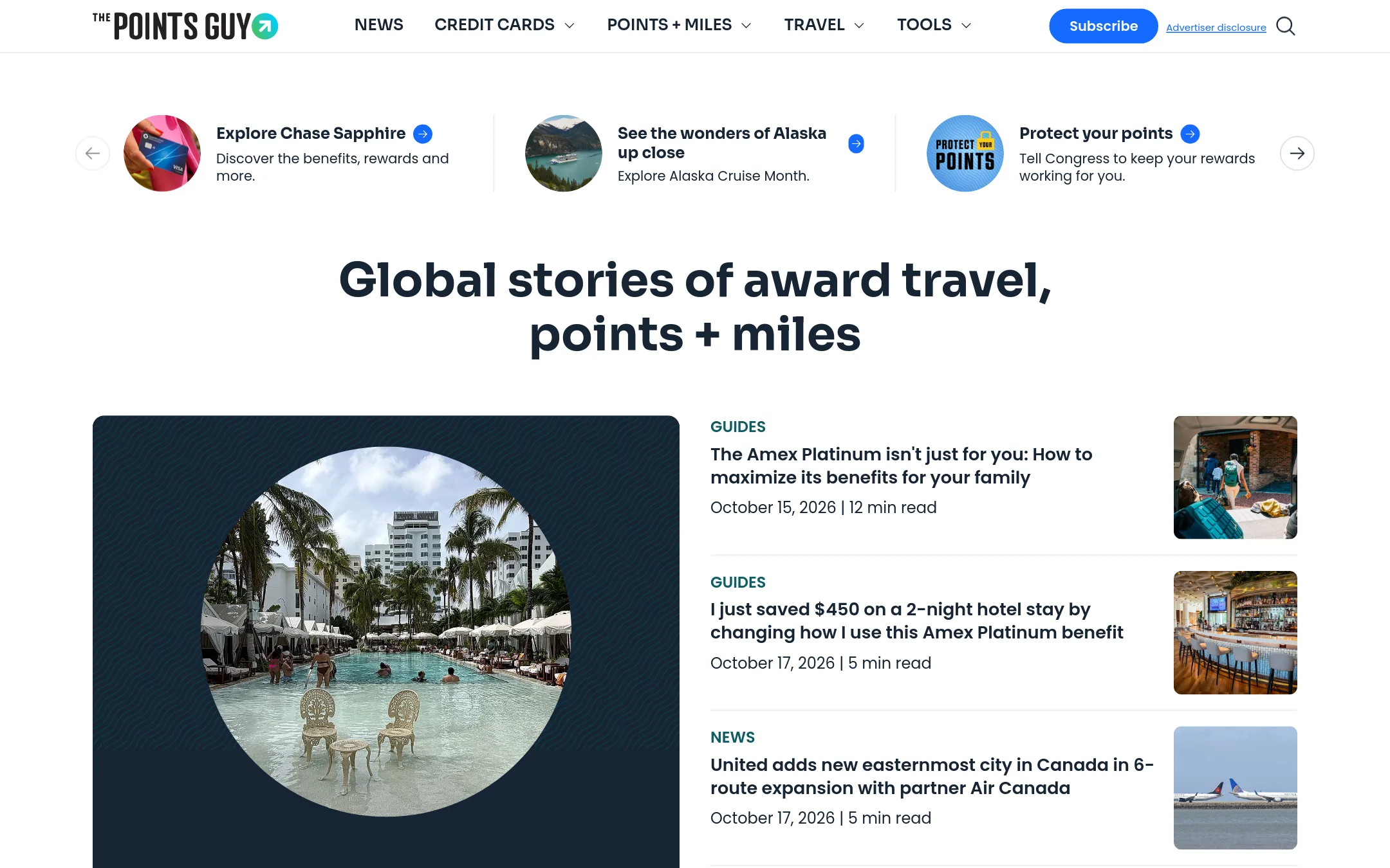 The Points Guy homepage