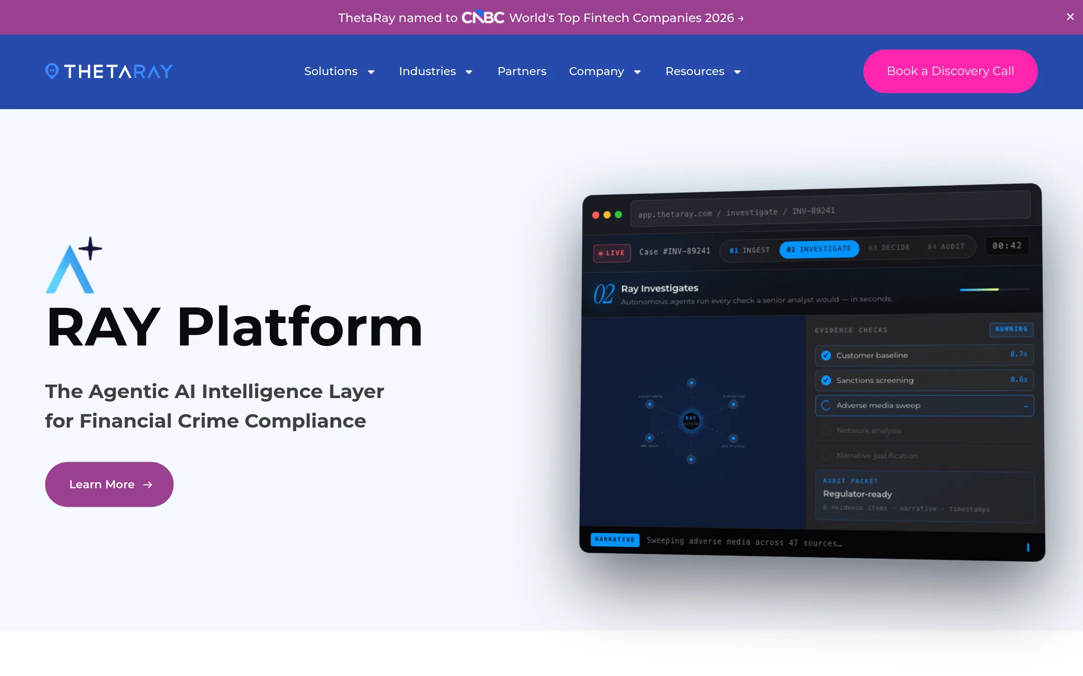 ThetaRay homepage