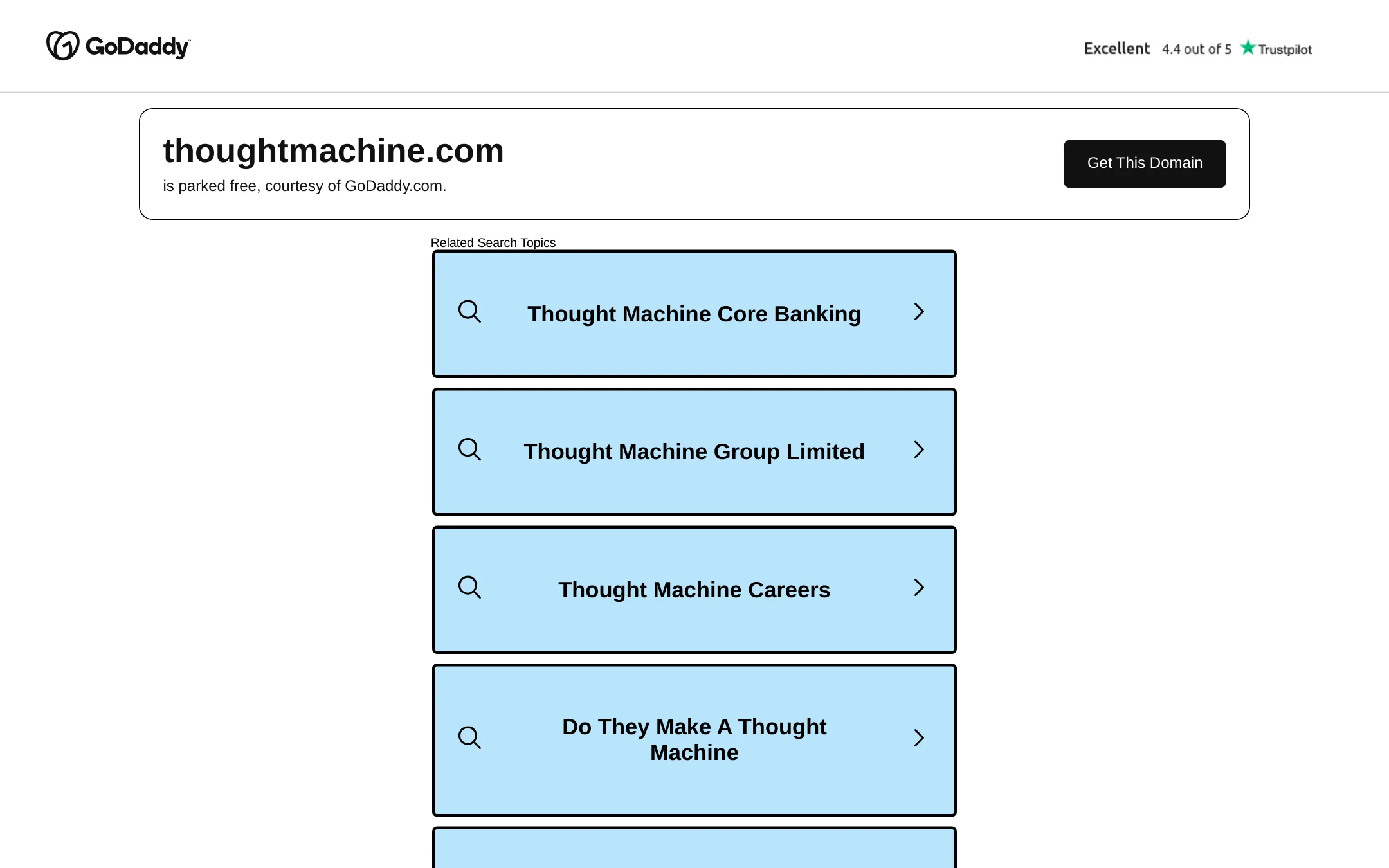 Thought Machine homepage
