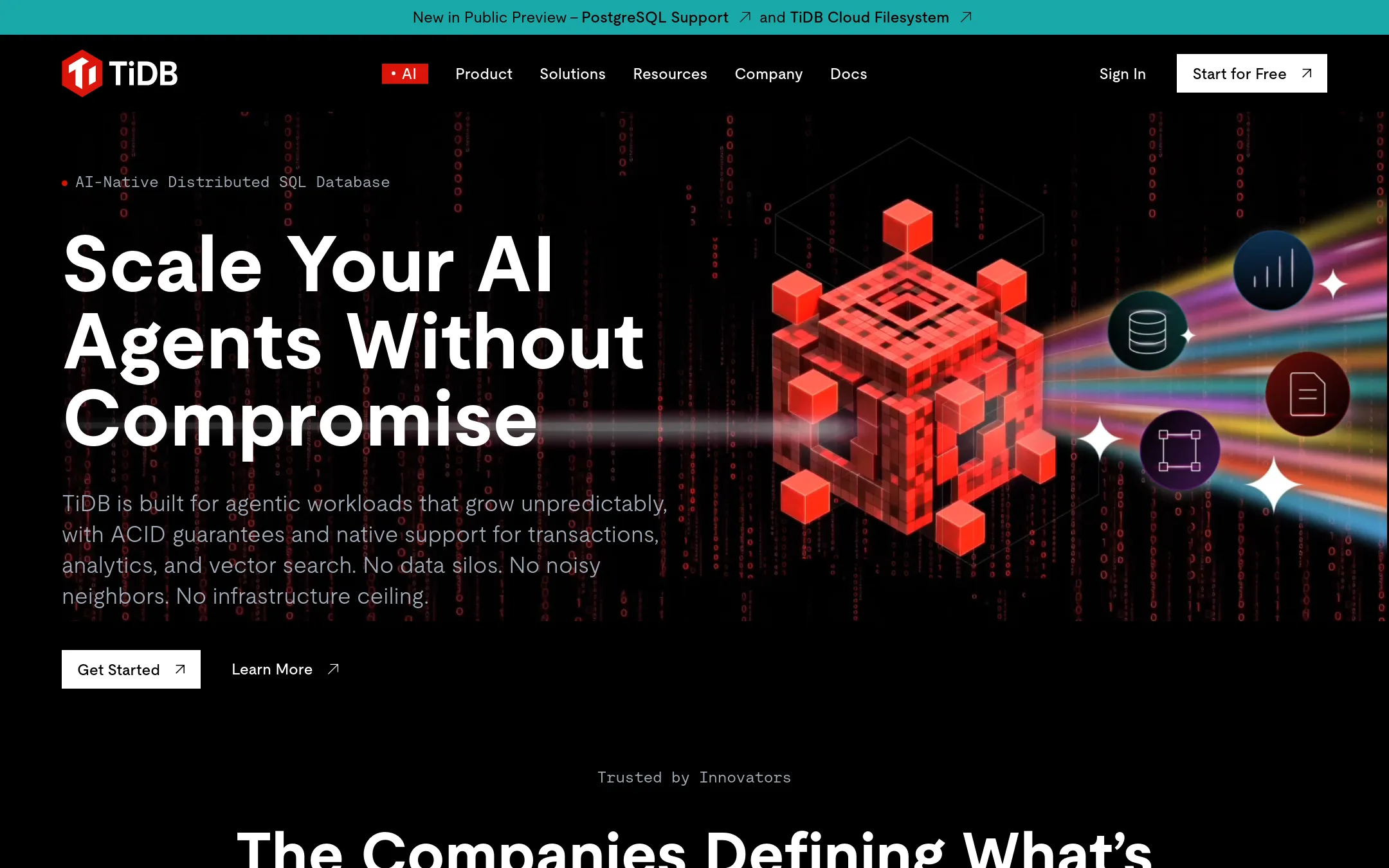 TiDB homepage