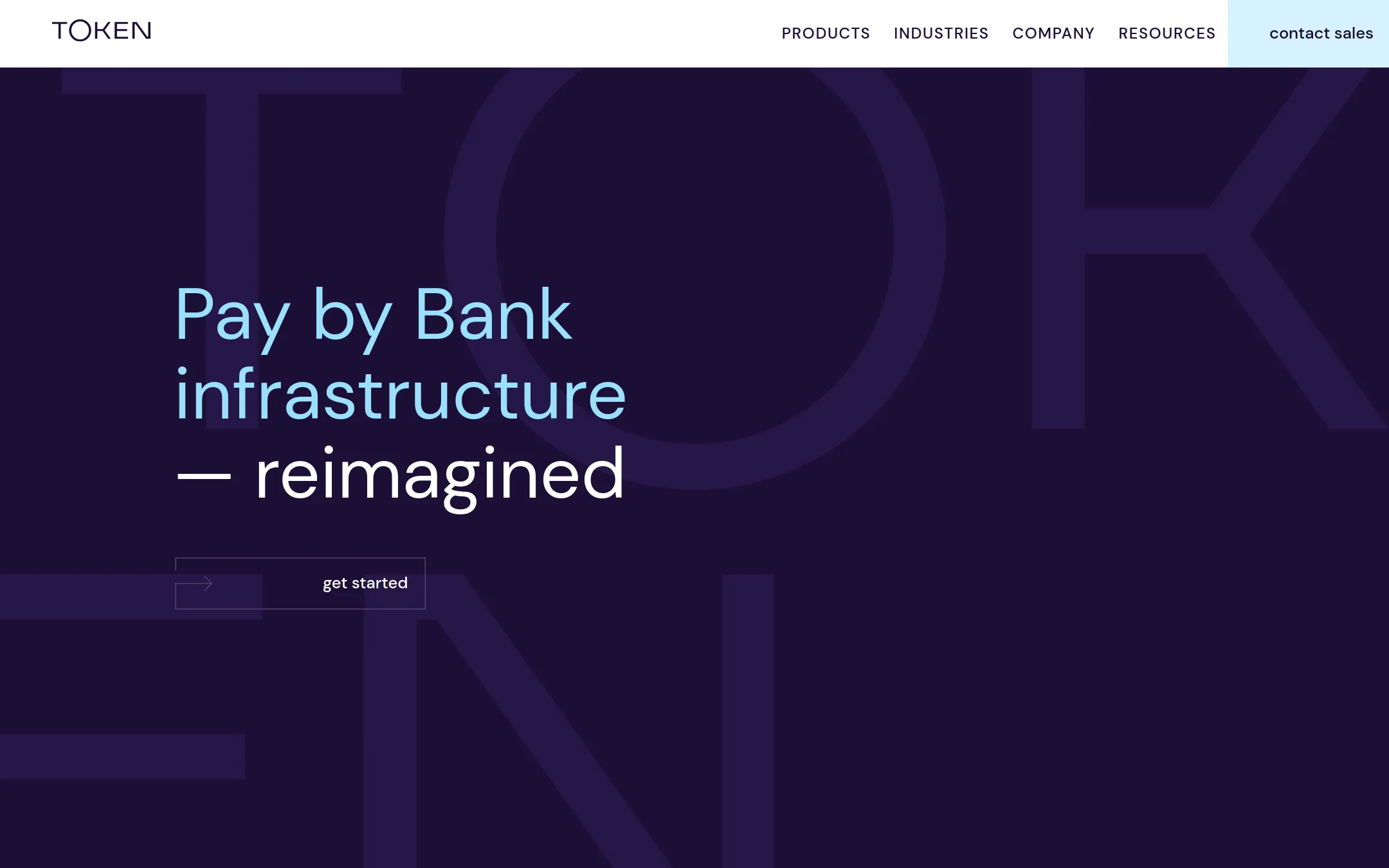 Token homepage