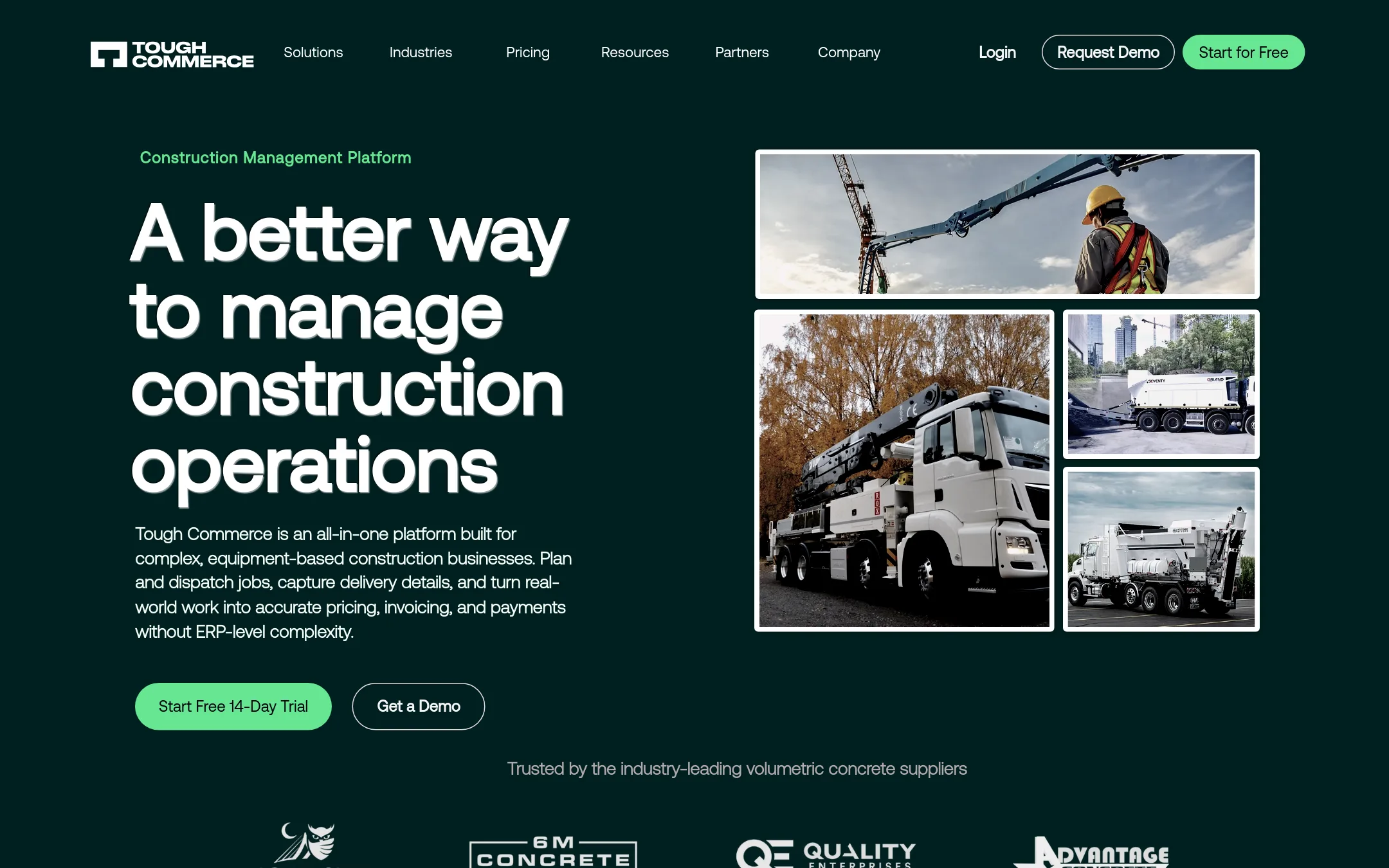 Tough Commerce homepage