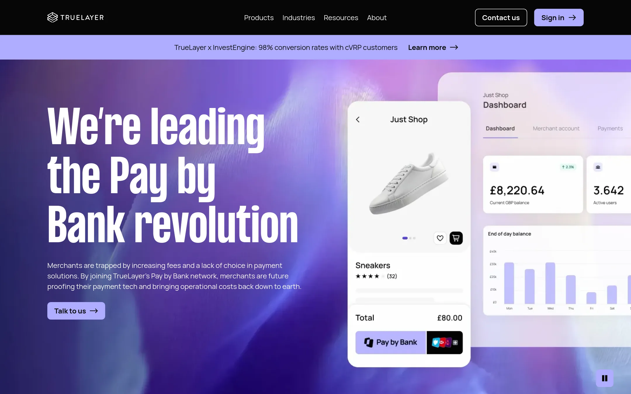 TrueLayer homepage