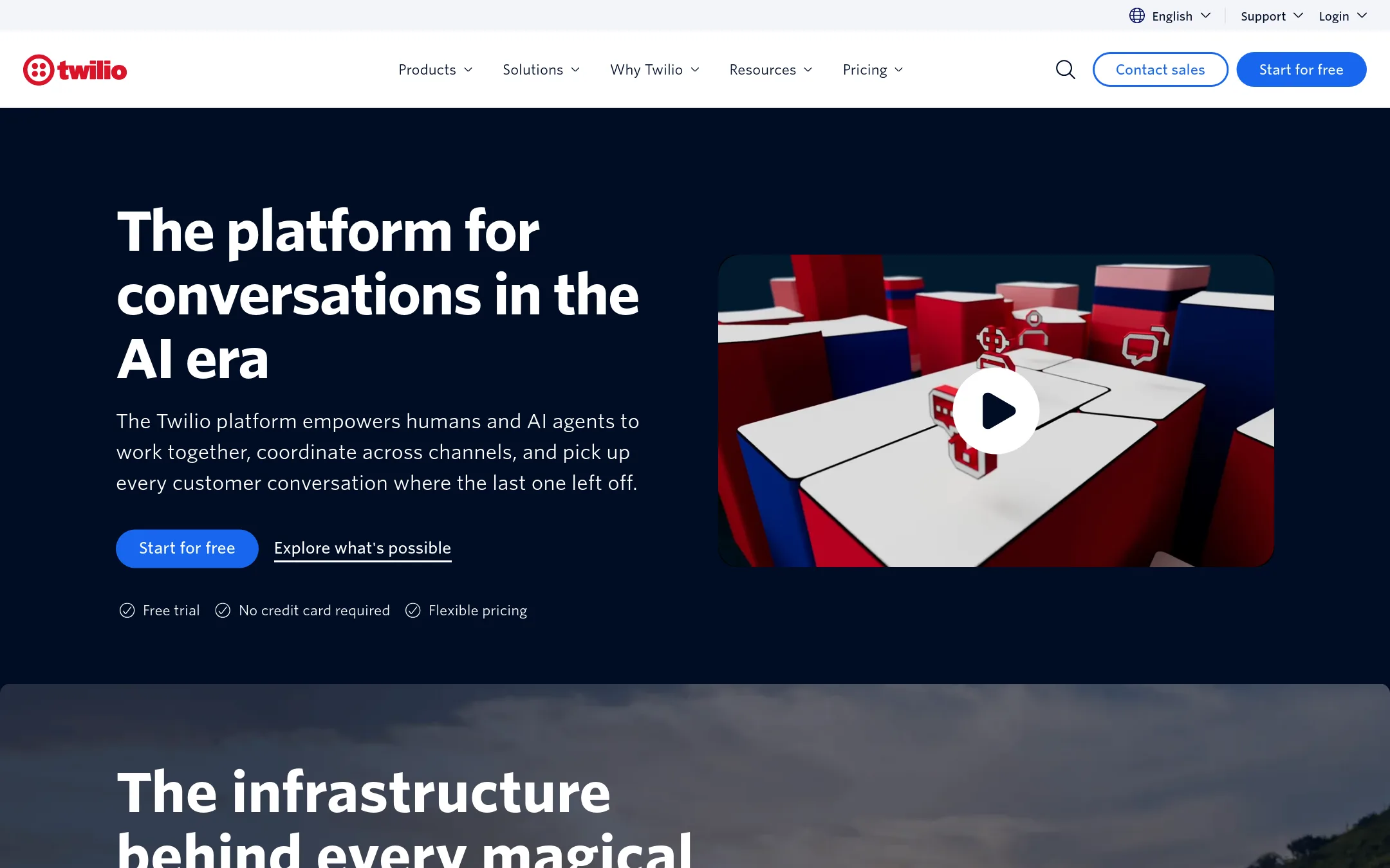 Twilio homepage