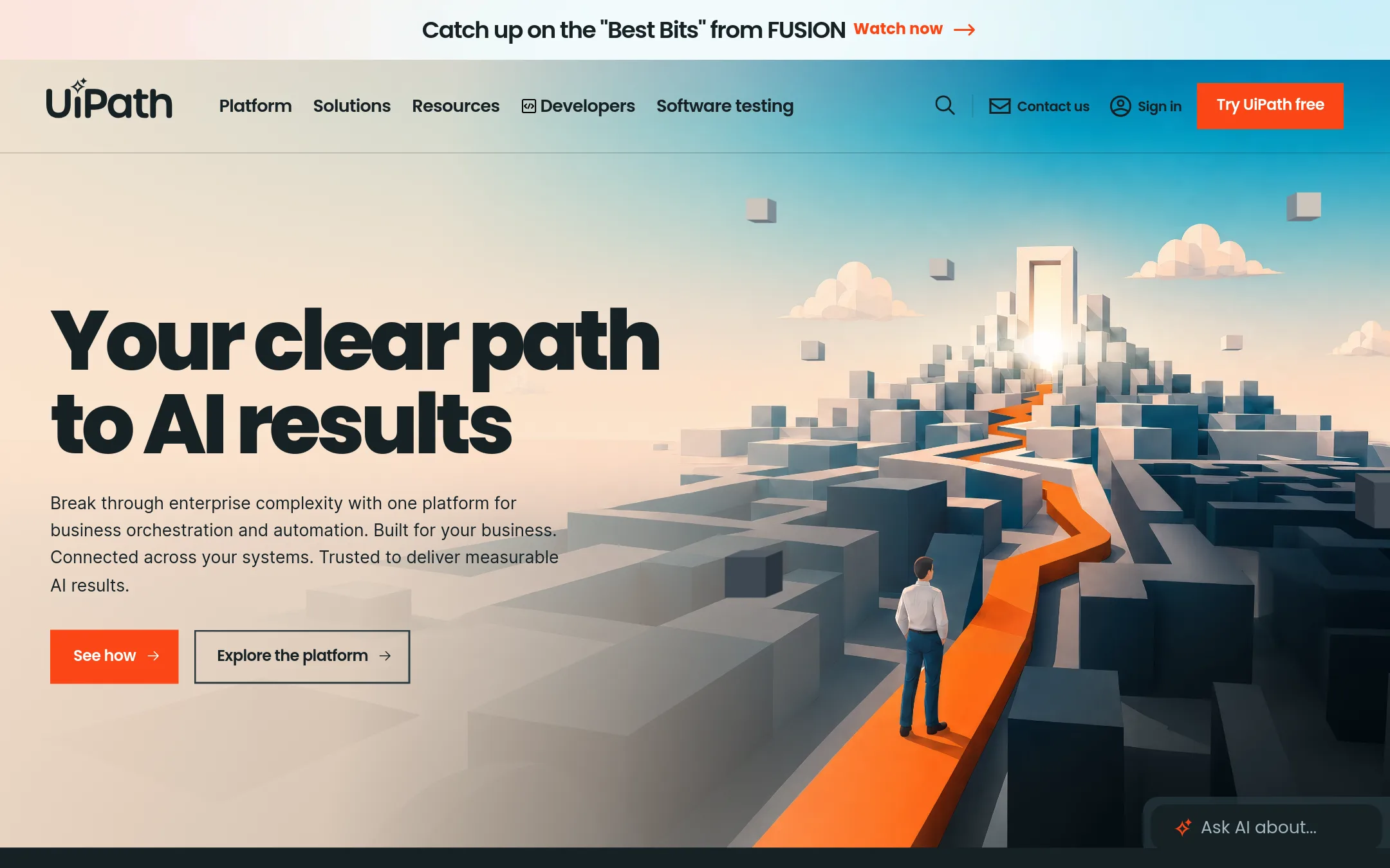 UiPath homepage