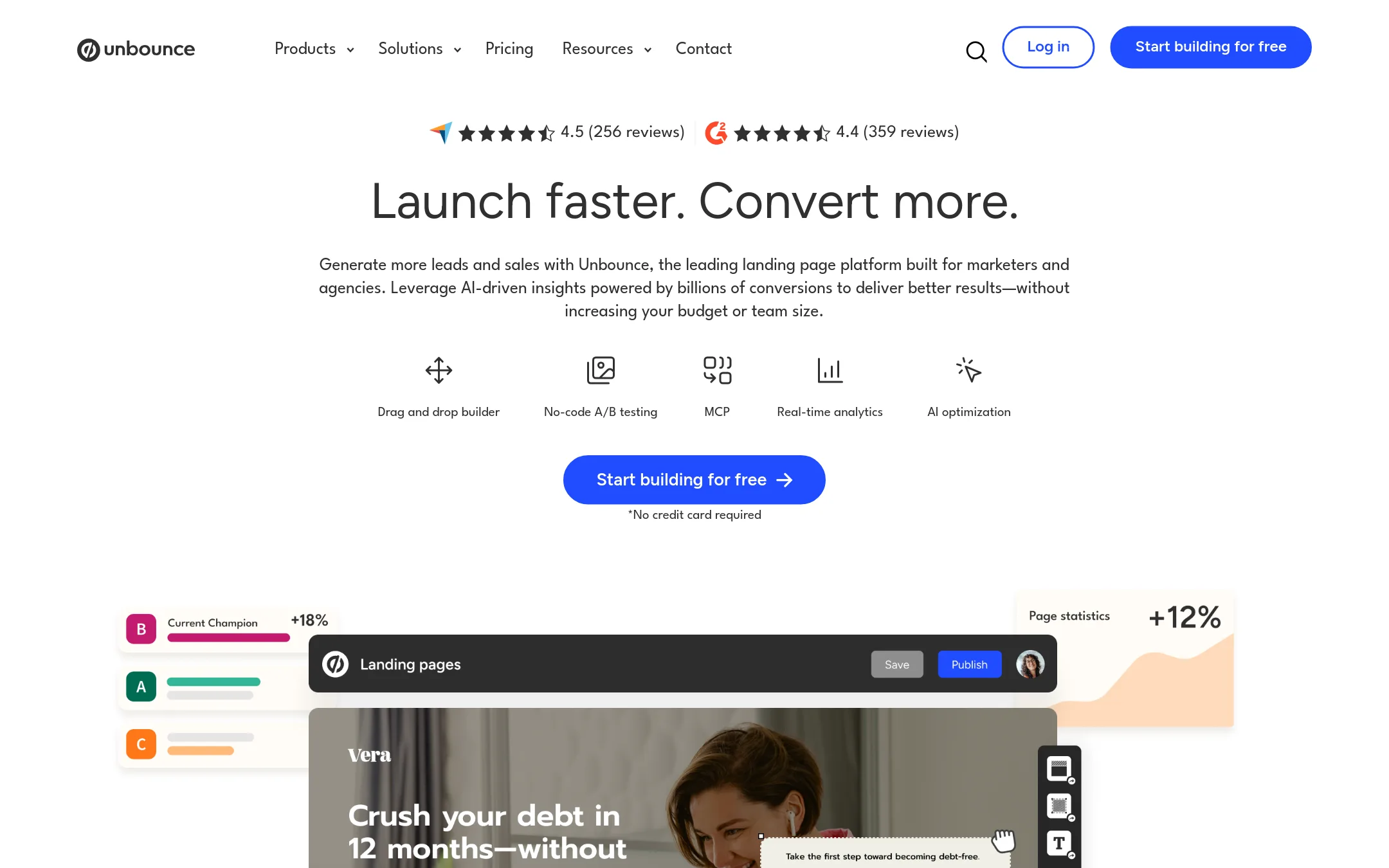 Unbounce homepage