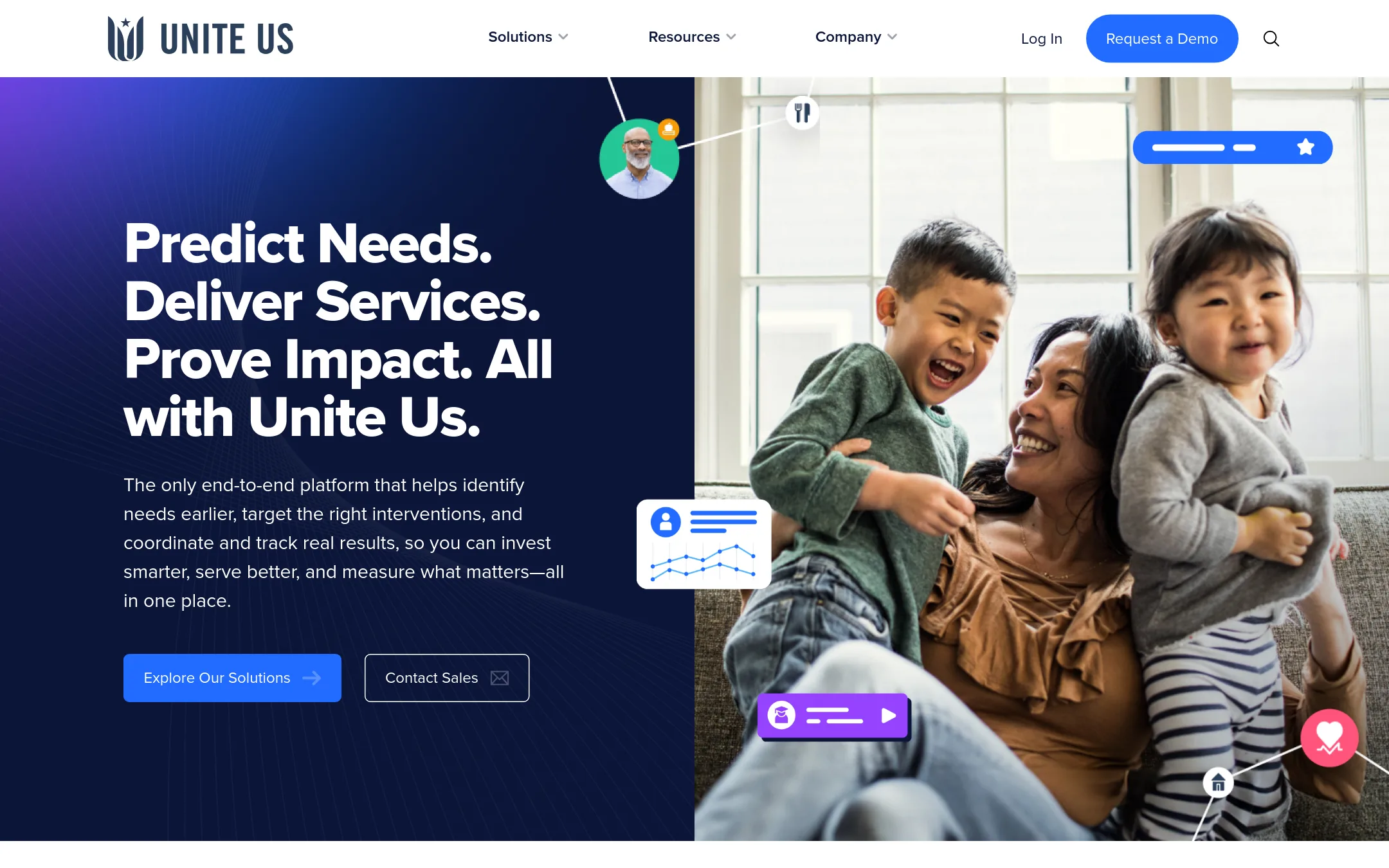 Unite Us homepage