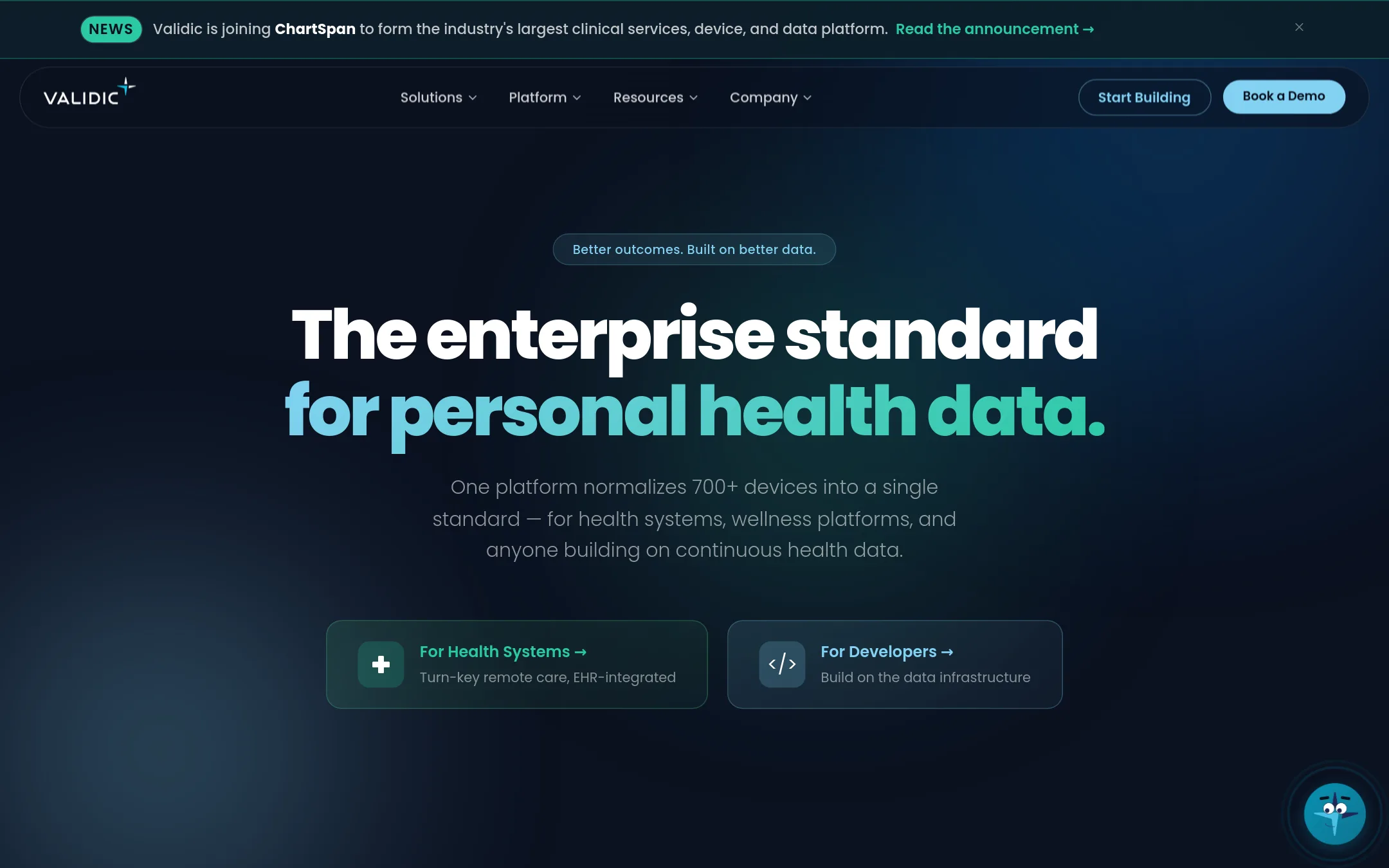 Validic homepage