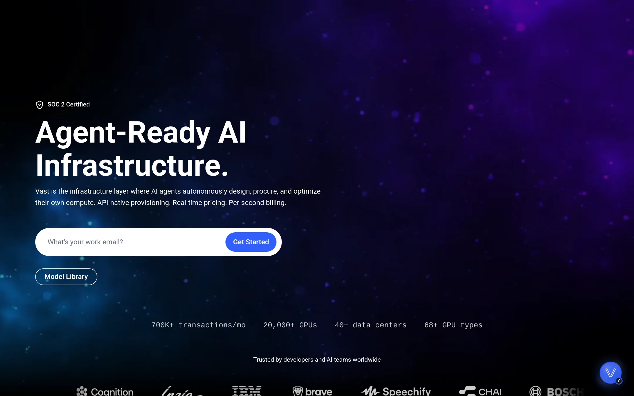 Vast.ai homepage