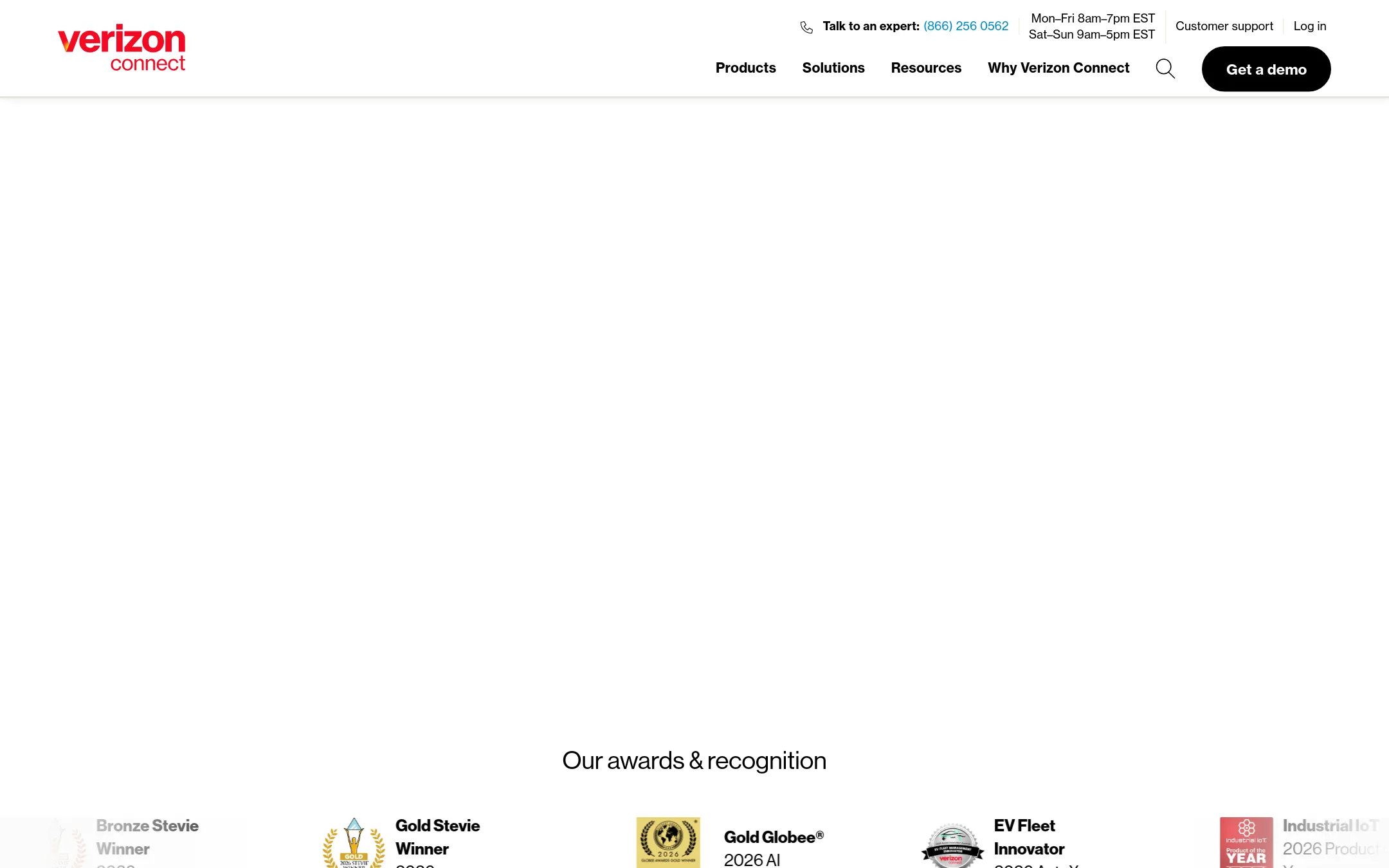 Verizon Connect homepage