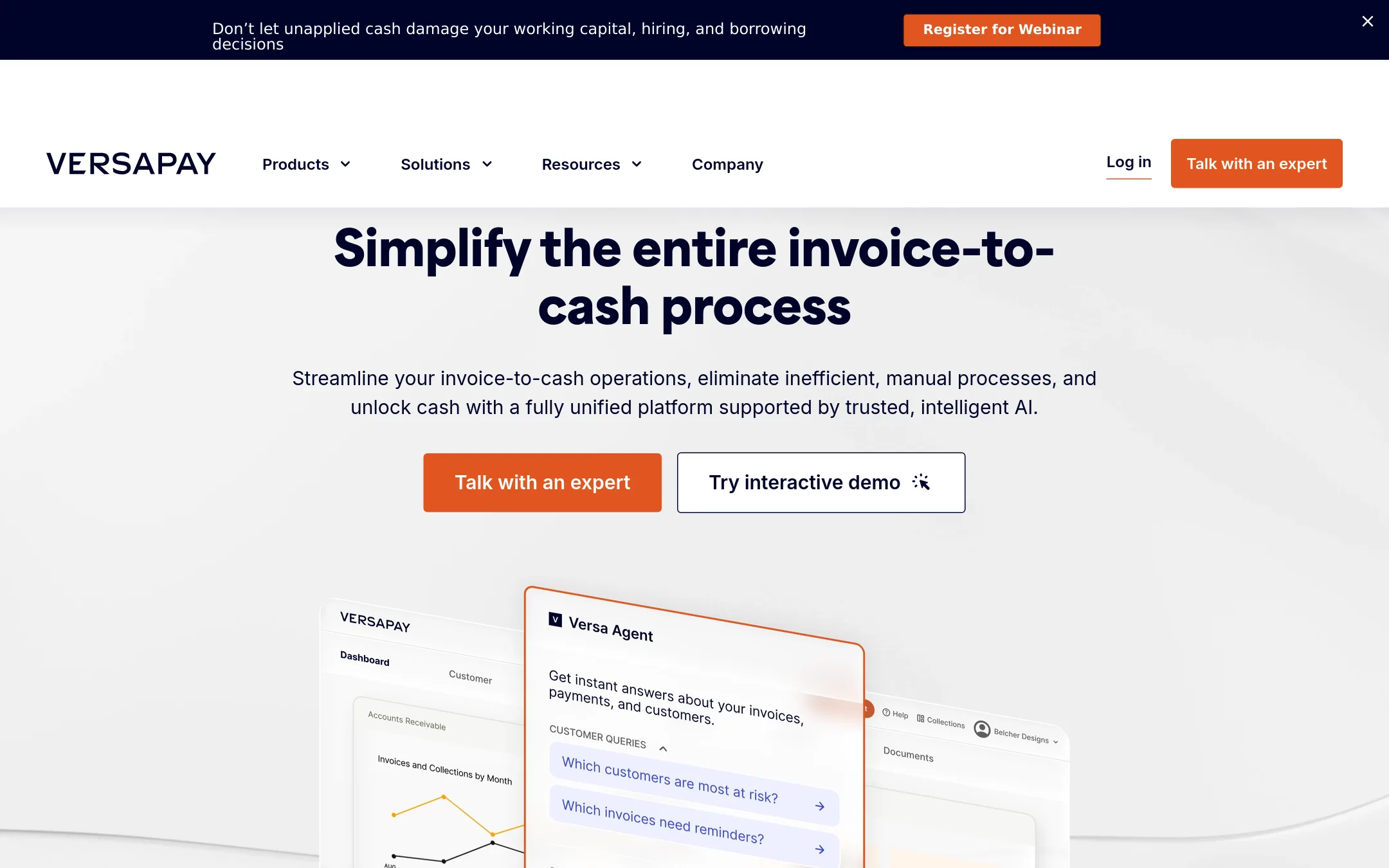 Versapay homepage