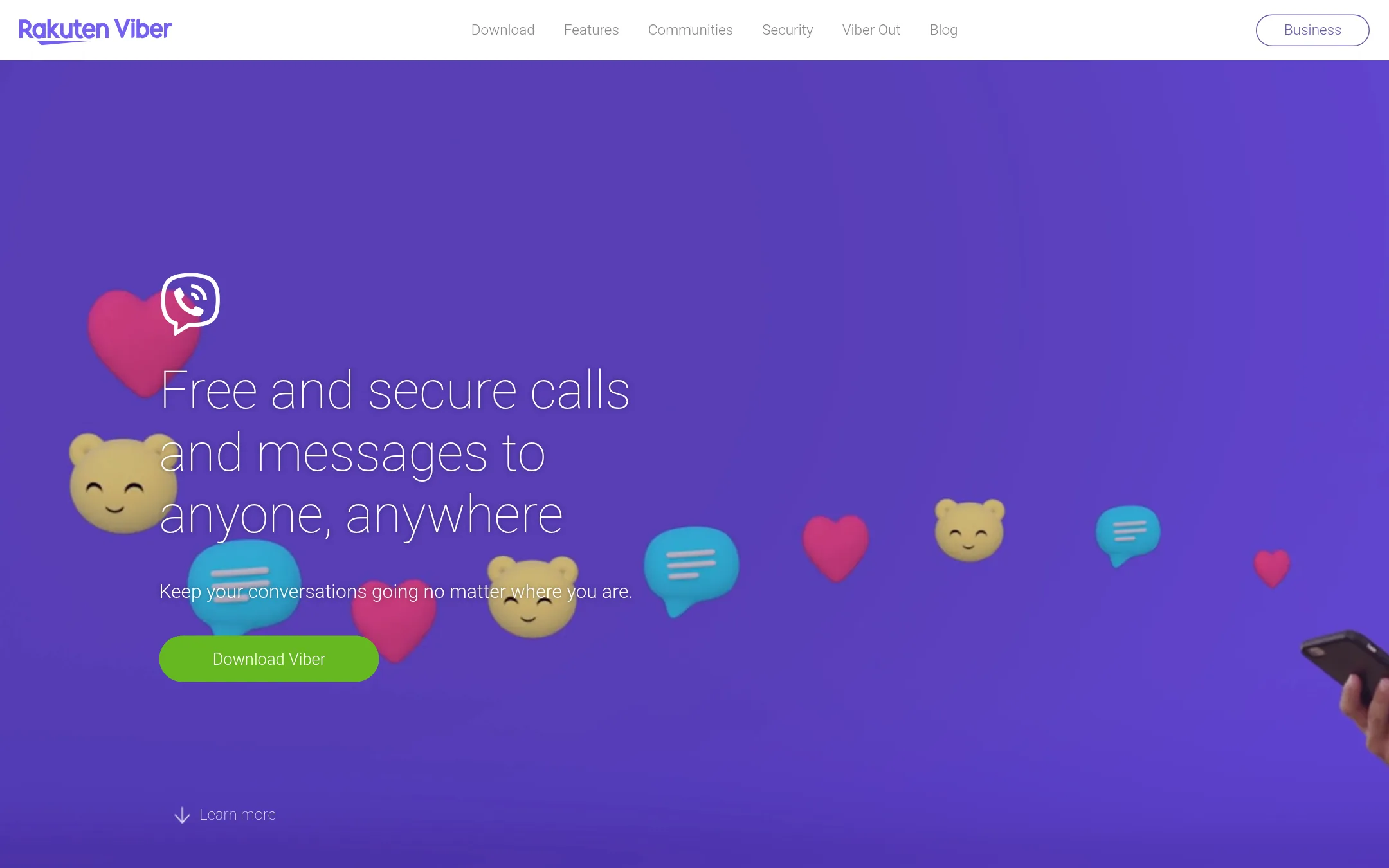 Viber homepage