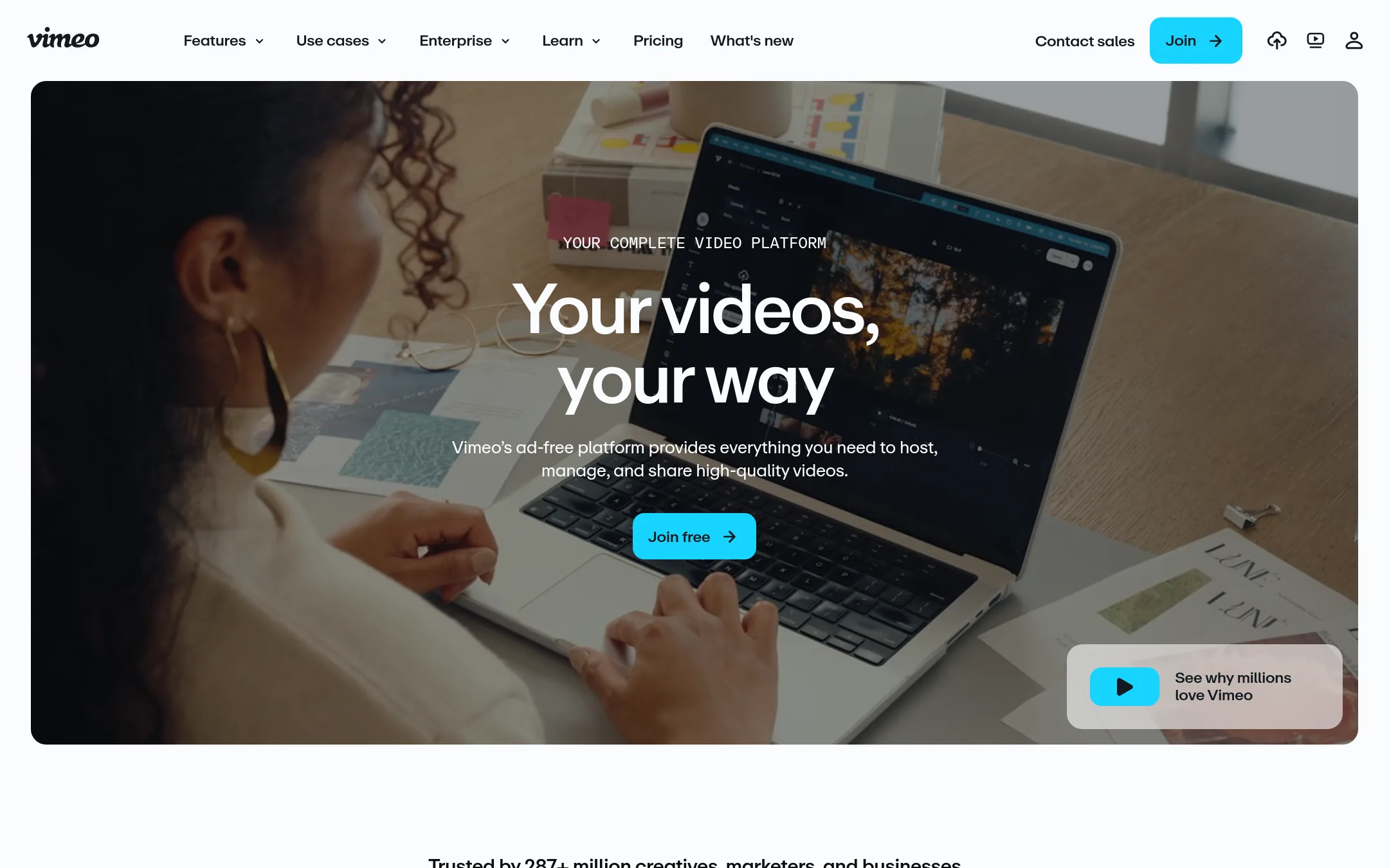 Vimeo homepage