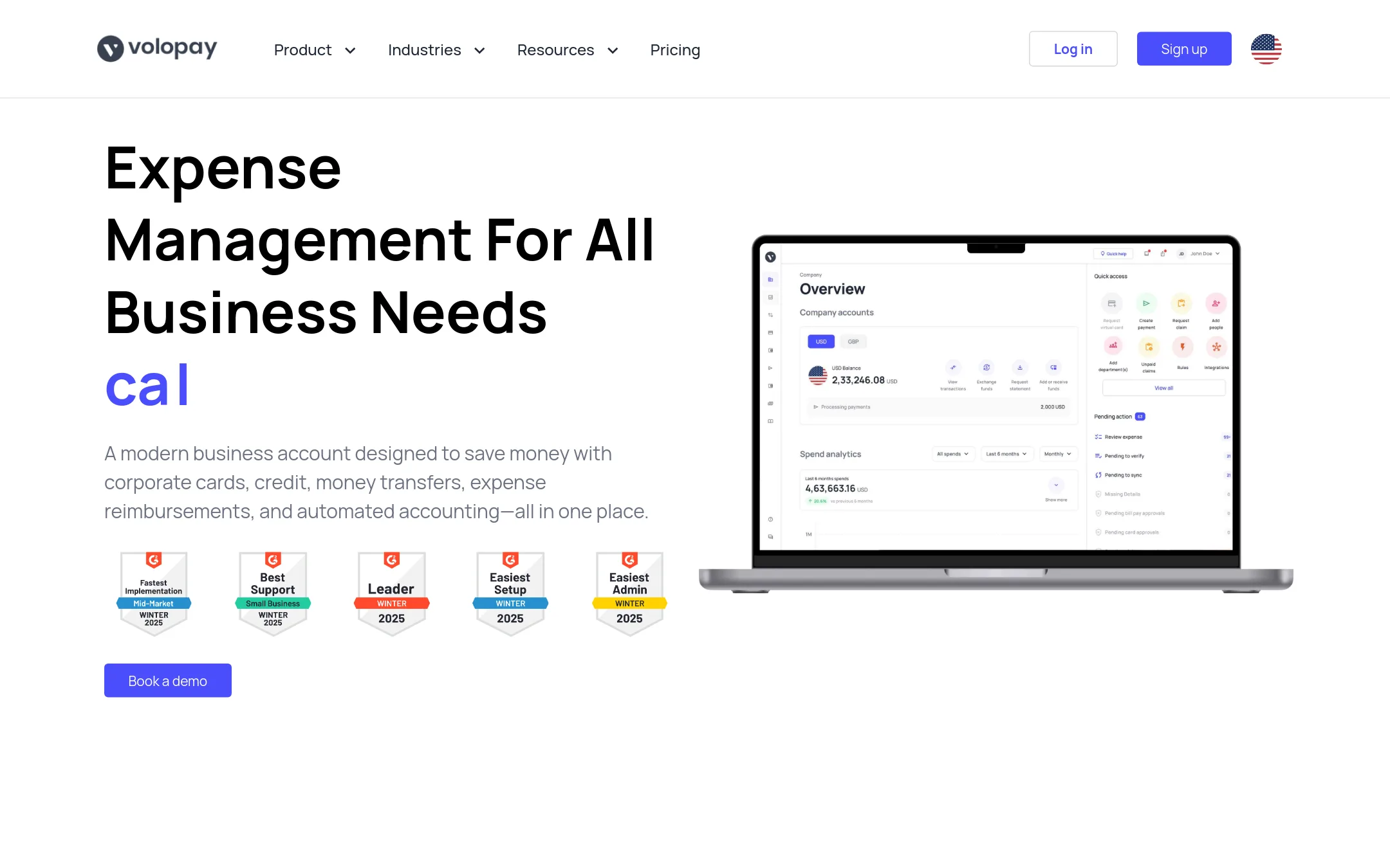 Volopay homepage