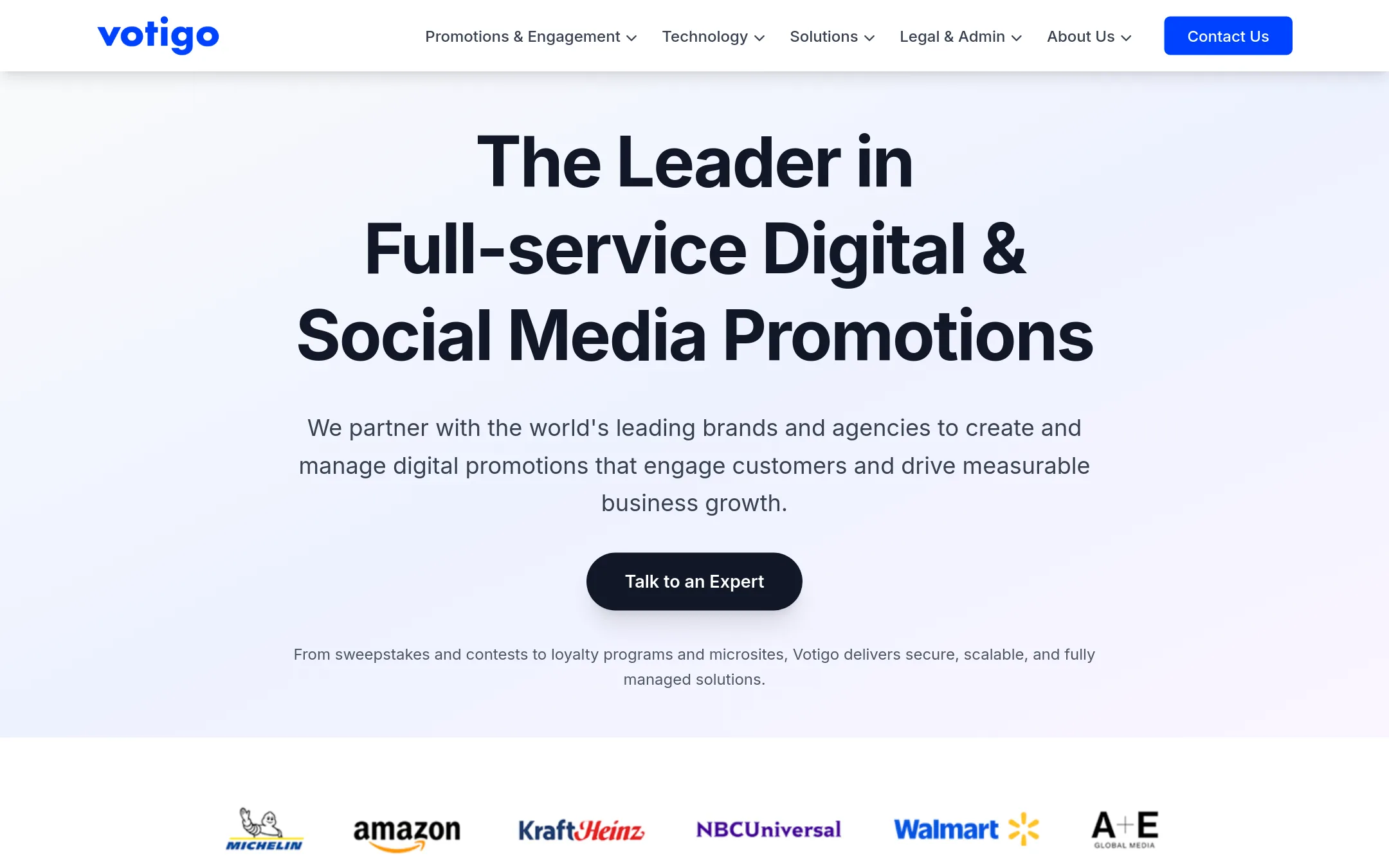 Votigo homepage